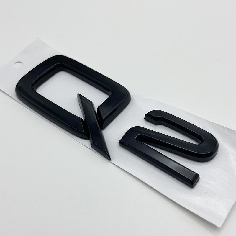 3D ABS Numbers Letters Q2 Q3 Q4 Q5 Q6 Q7 Q8 Emblem for 111a Q series Car Fender Trunk Rear Logo Sticker Black Silvera111