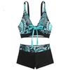 Women's Split Fashion Sexy Bikini Print With Breast Pad Without Steel Bracket Swimsuit