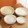 Wheat Straw Solid Color Round Plates Salad Dessert Dinner Reusable Microwave Safe Anti Fall And Shatter Plates Fruit Plate