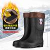 Men's steel head steel sole rain boots anti-smash and anti-piercing steel bag head water shoes rain shoes high school tube water shoes