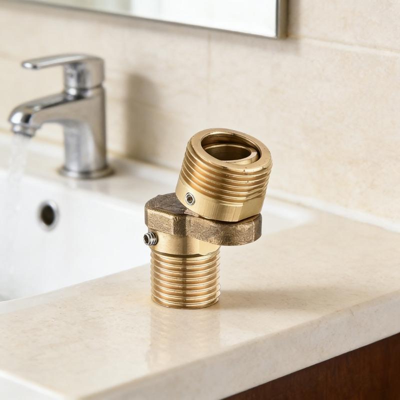 Wall Mounted Angle Adjustment Shower Faucet Adapter 360 Degree Rotating Adjustable Leg Copper Angled Curved Foot