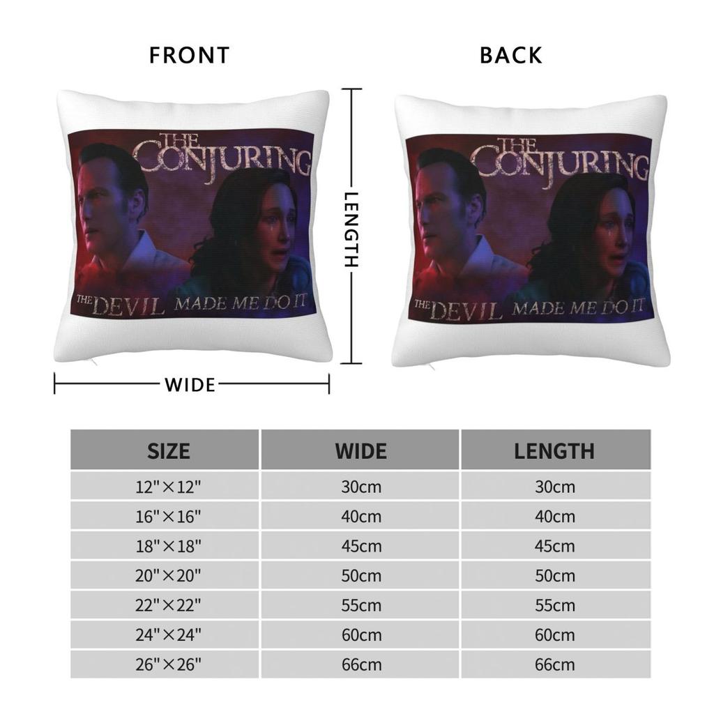 The Conjuring The Devil Made Me Do It Pillowcase Polyester Linen Velvet Pattern Zip Decor Throw Pillow Case Home Cushion Cover