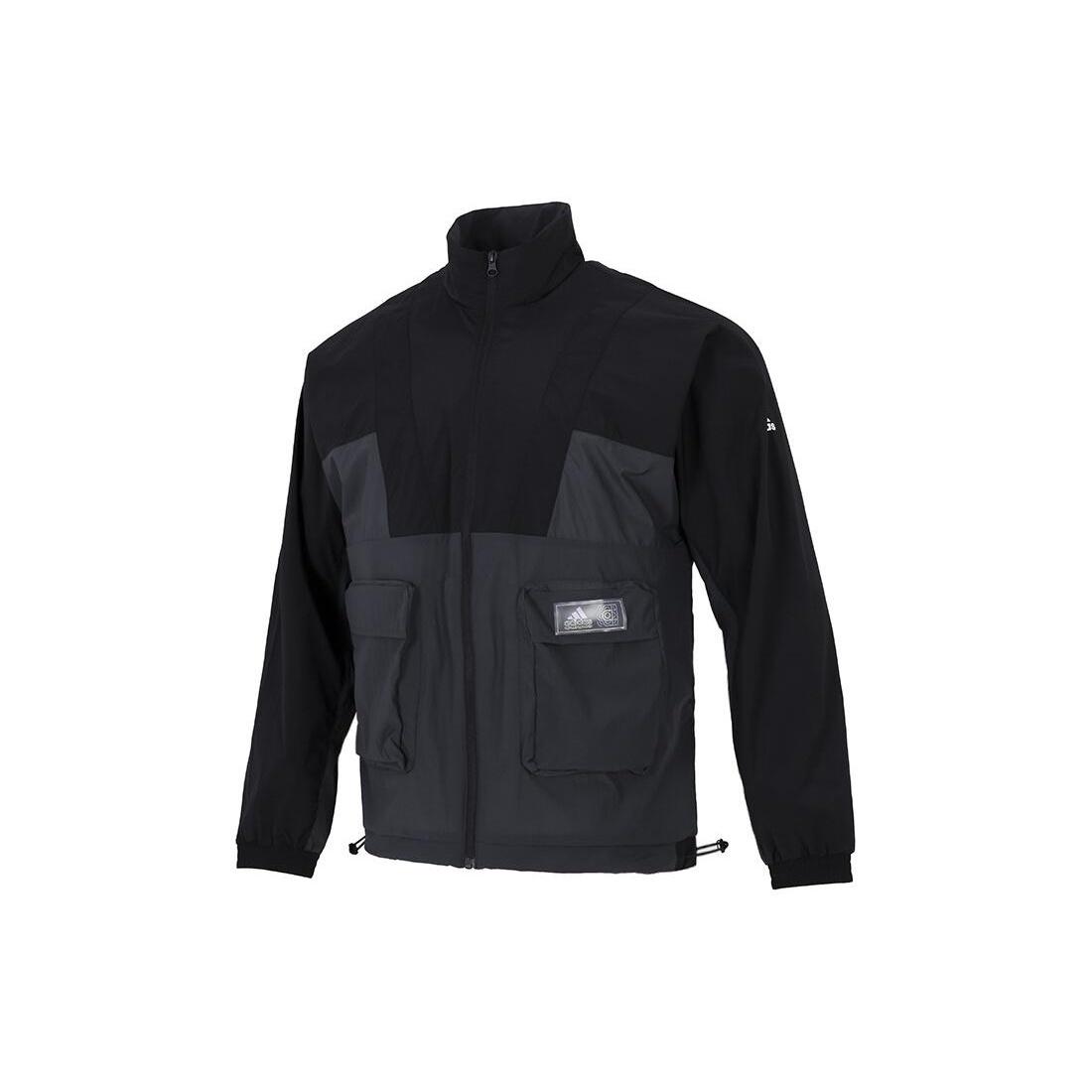 Men s adidas Colorblock Logo Big Pocket Jacket Autumn Black HE9929 XL