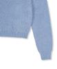 Nodeuyuumeon Feather Hacci V-Neck Knit [Blue]