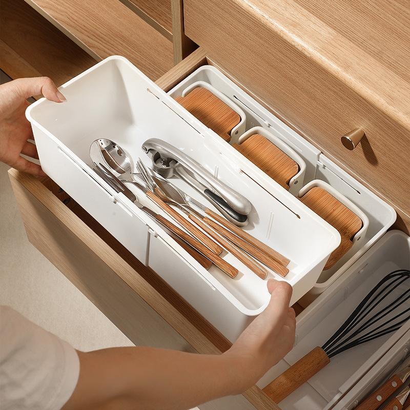 Drawer Compartment Expandable Storage Box, Stationery, Cosmetics, Tableware, Underwear, Snacks Storage Drawer Box