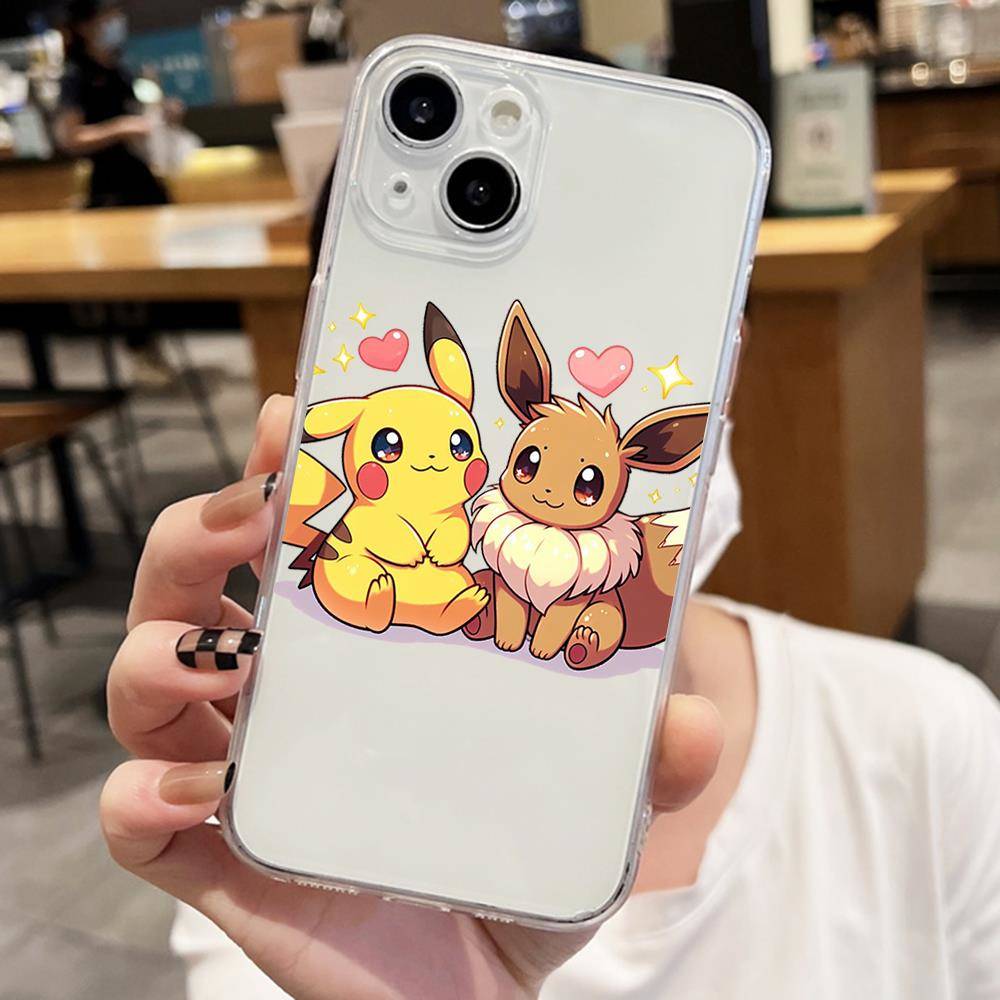 E-54 Θήκη Pokemon Pikachu για iPhone 7 8 11 12 13 14 15 16 Pro Max Plus Mini Xiaomi Redmi A3 9A 9C 10A 10C 13C Note 9 11 Realme Narzo C30 C55