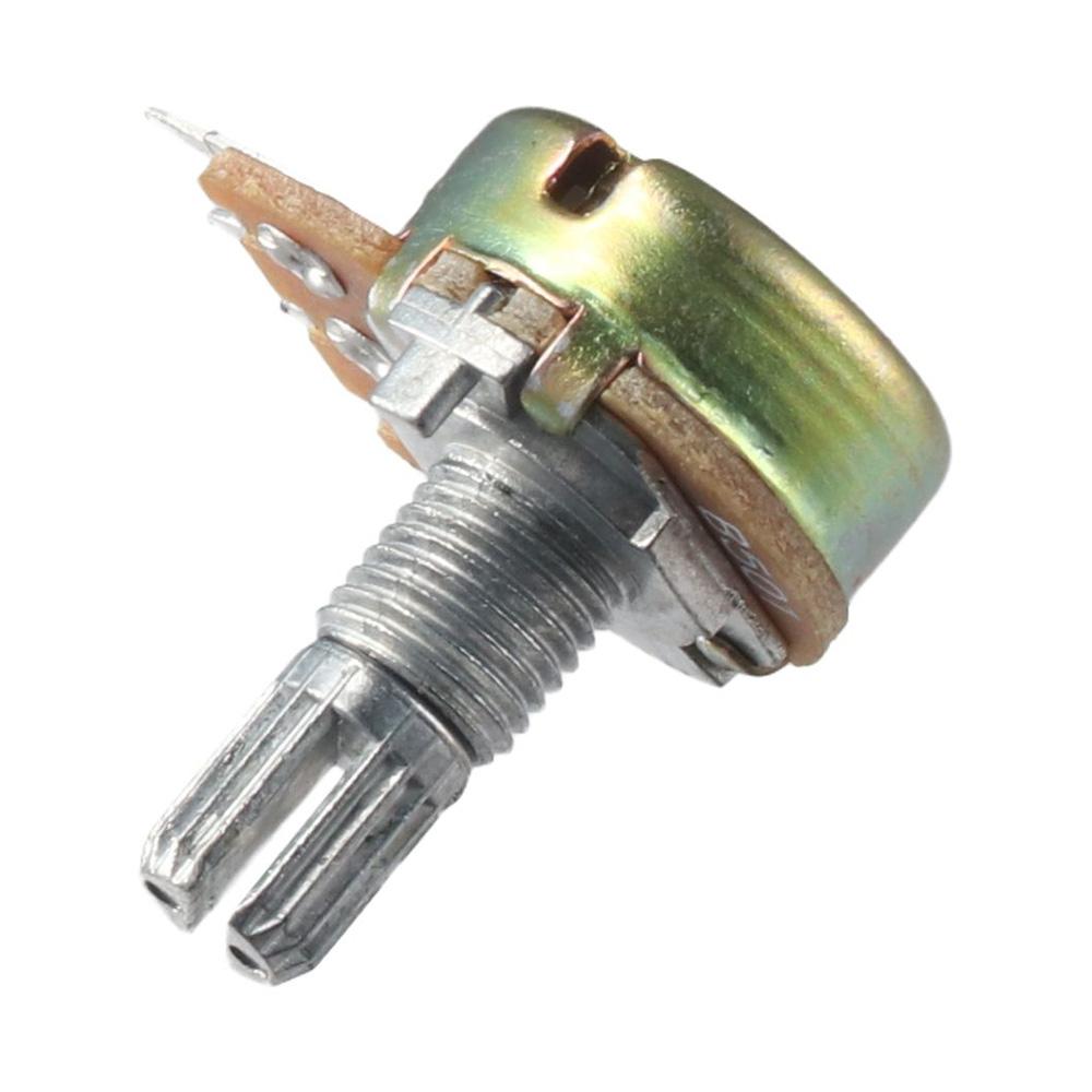 B500 500 Ohm 3 Terminals Single Linear Rotary Taper Potentiometer