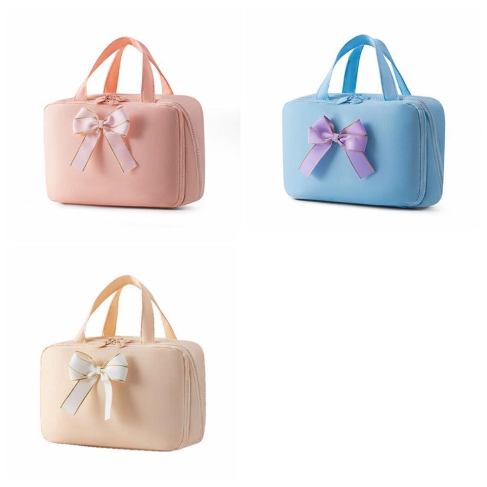 Solid Color Cosmetic Storage Bag Large Capacity Toiletries Storage Pouch  Outdoor