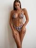 2024 New Swimsuit Russia Burst Solid Color Sexy Sports Swimsuit with Breast Pad Women's Two-piece Swimsuit Sexy Beach Bikini