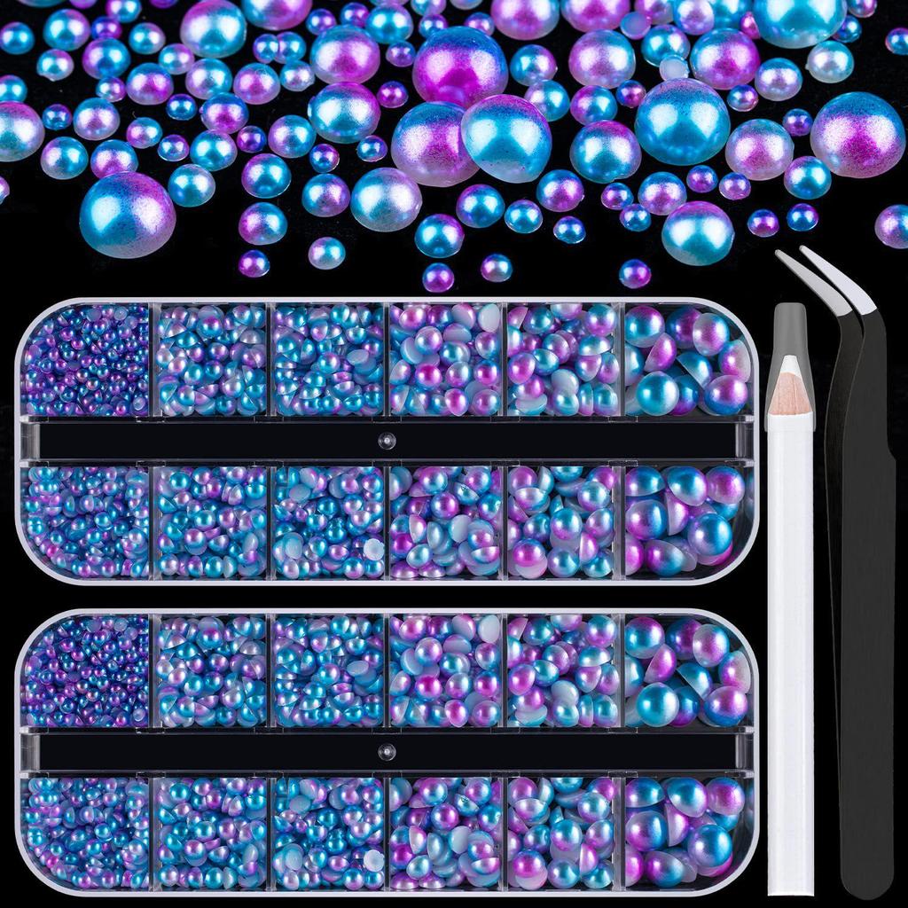 Flat Back Pearl & Rhinestone Face and Nail Art Stickers