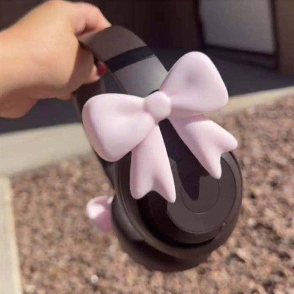 1 Pair Over Ear Headphone Accessory Bow Decor Earphone Accessories Universal Decoration 3D Bows for Fashion Photo Shoot Tools