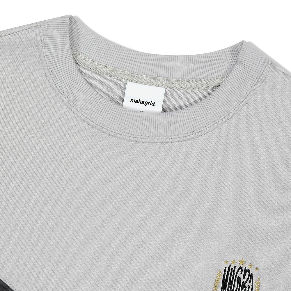 MAHAGRID Color Block Sweatshirt Gray(Mg2Dsmm445A)
