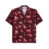 GG Hearts Silk Bowling Shirt 'Black Red' Men's 782500-ZAQEB-1072