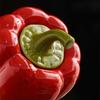 Ceramic Airtight Jar ,Tea Leaves Storage Can, Chili Shape Portable Crafts Tea Caddy Tins