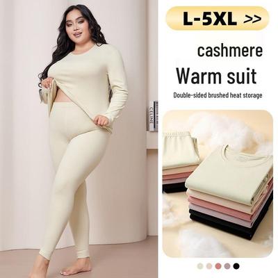 Set Intimo Termico Taglie Forti 220 Jin con Proteine di Cashmere: Strato base antivento per autunno e inverno