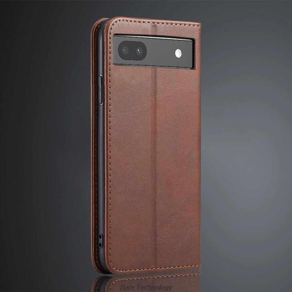 Attraction magnétique Étui en cuir pour Google Pixel 6A Pixel6A 6.1" Holster Étui à rabat Portefeuille Sacs de téléphone Capa Fundas Coque