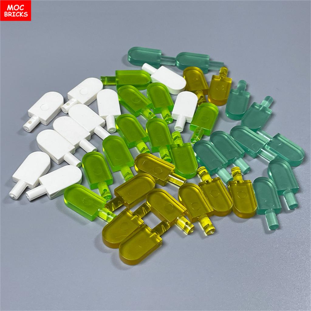 MOC Blocks Food Popsicle Candy Ice Cream Drinking Trans Liquid Learning DO IT YOURSELF Construction Bricks Children's Playthings Plastic Material