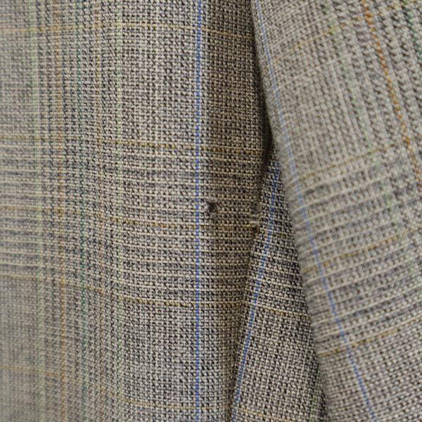 Lanvin Wool Check Pattern Suit Setup Double Button Jacket and Long Pants Men's Used