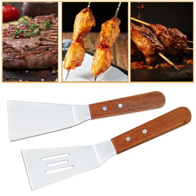 Stainless Steel Thin Slotted Fish Turner Frying Spatula for Cast Iron Skillet