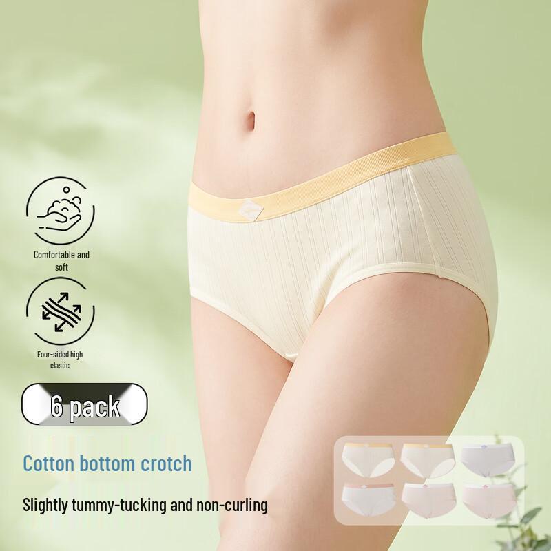 Hodo Women s 6-Pack Macaron Briefs L
