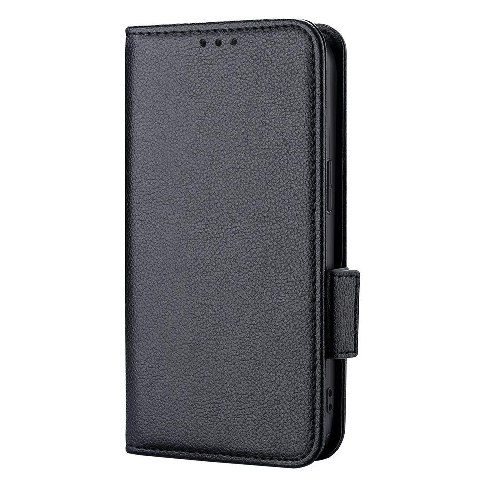 Xiaomi 13 Ultra Leather Flip Case with Card Holder - Lychee Pattern Protective Cover
