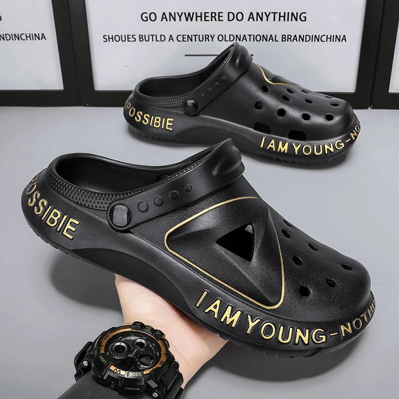 

Summer Sandals Women Waterproof Slippers Outdoor Women Slides Soft Sole Garden Shoes Men Indoor Classic Nursing Clogs Sandals 36-37