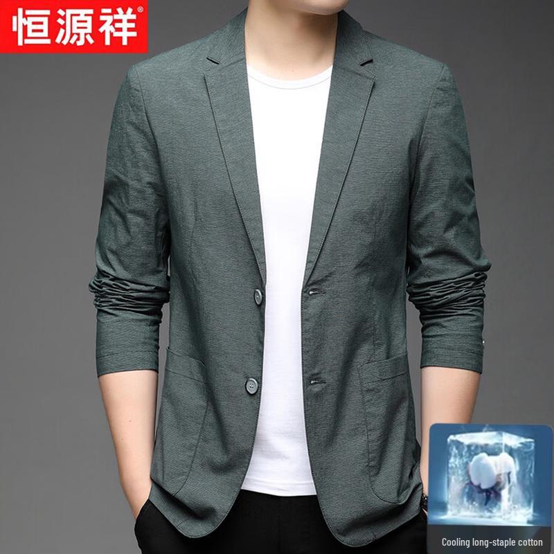 Hengyuanxiang Men s Business Casual Solid Color Blazer 3XL
