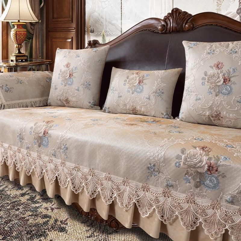 Cuscină și Husă de Sofă de Lux în Stil European, Antiderapantă, din Piele Naturală