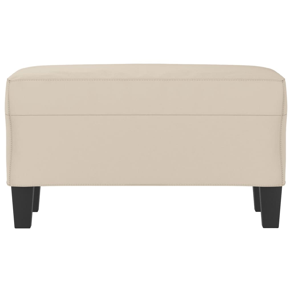 Cream Colored Bench 70 X 35 X 41 Cm Microfiber Fabric