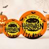 Pumpkin Pattern Disposable Plate Cup Set Decorative Disposable Utensils Set  Home