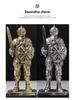 Nordic Victory Knight Resin Figurine: High-End Vintage Office Decor