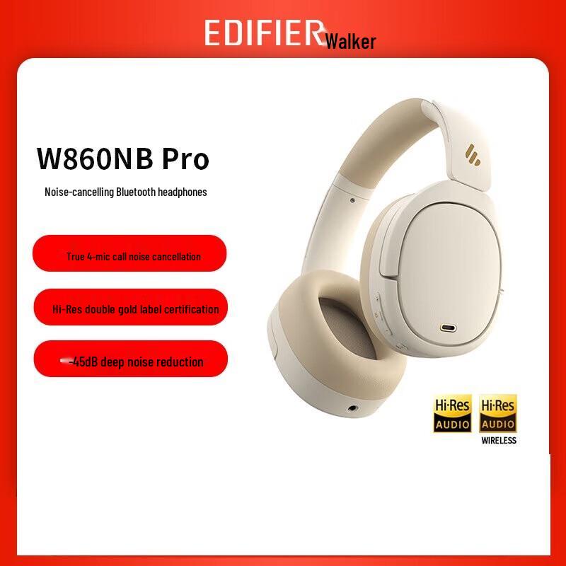 

Edifier W860NB Pro Over-Ear Active Noise Cancelling Bluetooth Headphones