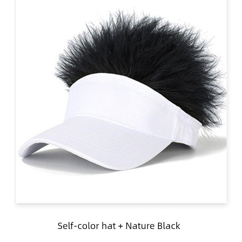 

Шляпа Парик Мужская Шляпа Парик Мужской Капюшон Короткие Волосы Новинка Новая Интернет-Знаменитость Зимняя Мода White Hat + Nature Black