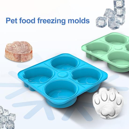 

Yousheng 2Pcs Silicone Dog Popsicle Maker Reusable Dog Treat Mold Ice Cube Molds for Most Dog Water Bowls Reusable Freezer Trays for Peanut Butter