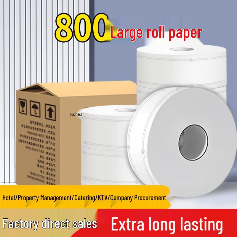 800g Jumbo Toilet Paper Roll - Commercial-Grade for Hotels No