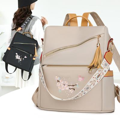 Nylon Commuter Backpack Women's Multi-function Shoulder Bag