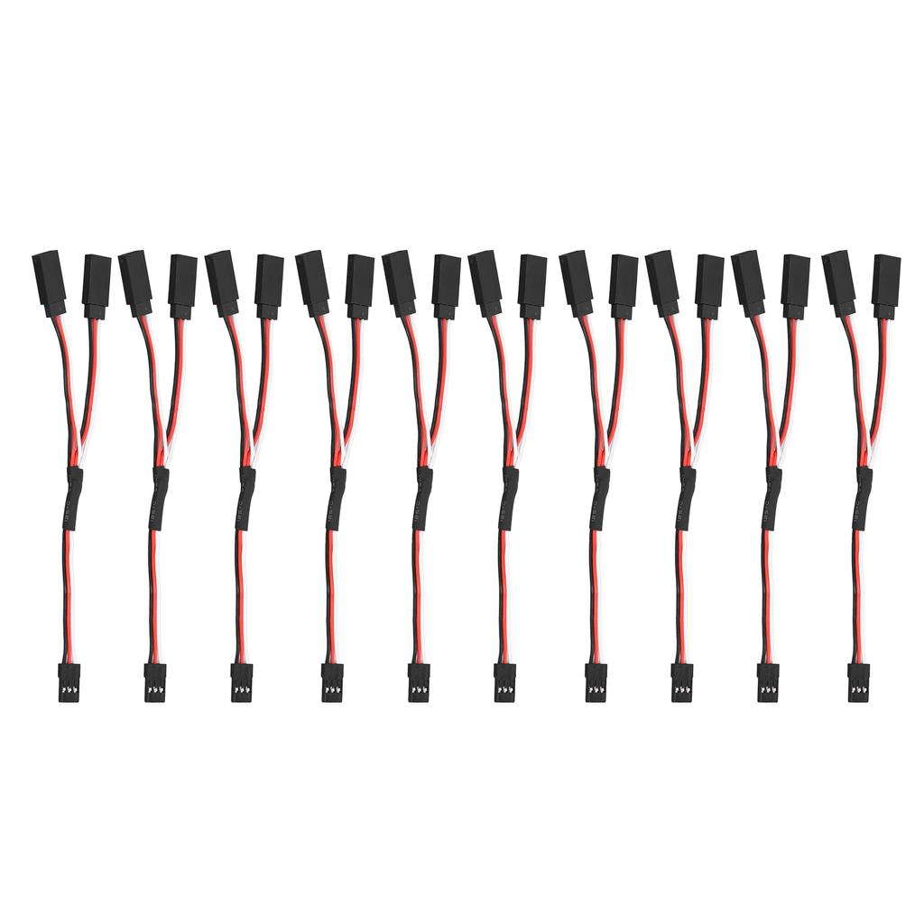 10Pc Servo Extension Cable Cord 3 Pin Female to Male Wire Connector Board Remote Control Y Type