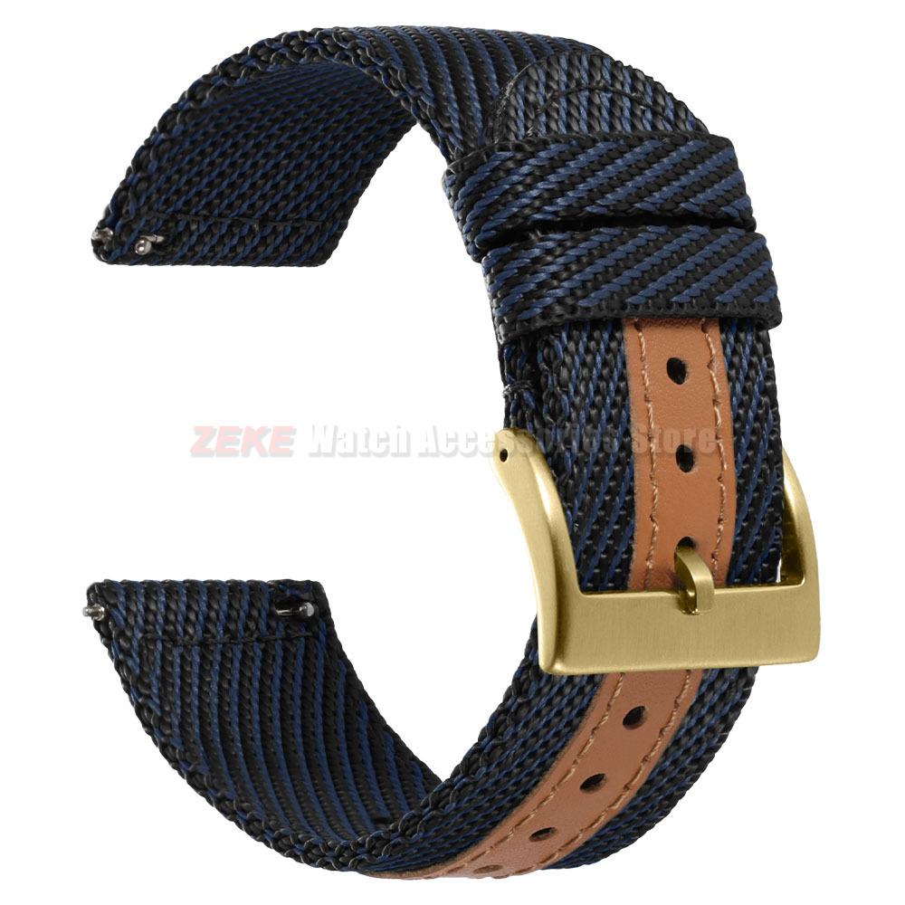Cinturino Orologio in Tela di Nylon a Rilascio Rapido 18mm 20mm 22mm per Uomo Donna Morbido Intrecciato Cinturino per Orologio Sportivo per Samsung Smartwatch Cinturino da Polso