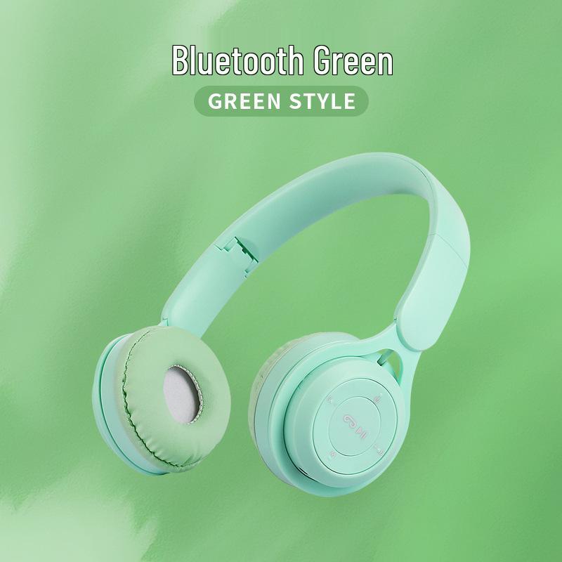 Macaron Wireless Bluetooth Over-Ear Headphones: Stereo, Long Battery, Universal, Perfect for Sports & Gaming.