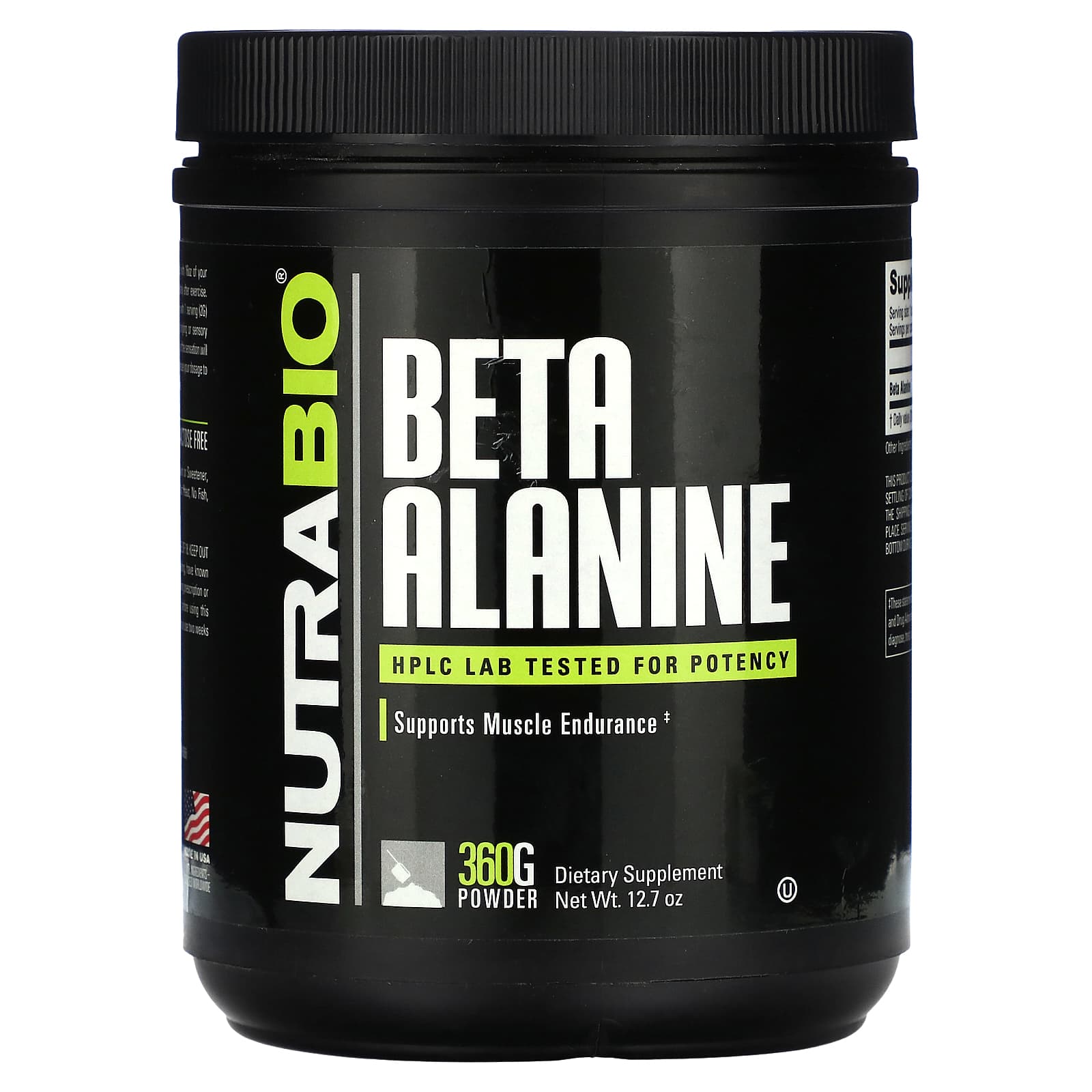 

NutraBio, Beta Alanine, 12.7oz