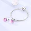 Original Charmscopper White Zircon Pink Dv Camera Pendants Fit Charm Platabracelets For Women Women Jewelry Making Diy