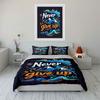 Mountains, clouds, motivational text. Bedding sets Duvet cover sets Duvet covers Pillowcases(1 * Duvet Cover 2 * Pillowcases without duvet insert)