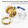 Brass Natural Color High-pressure Ball Valve PPR Double Headed Union Ball Valve Switch 4-point Straight Through Type
