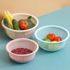 Kitchen Sink Vegetable & Fruit Washing Basket Set - Plastic Strainer & Drainer Basin for Storage & Rice Washing
