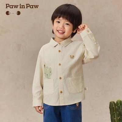 PawinPaw Boys' Cartoon Bear Long-Sleeve Shirt