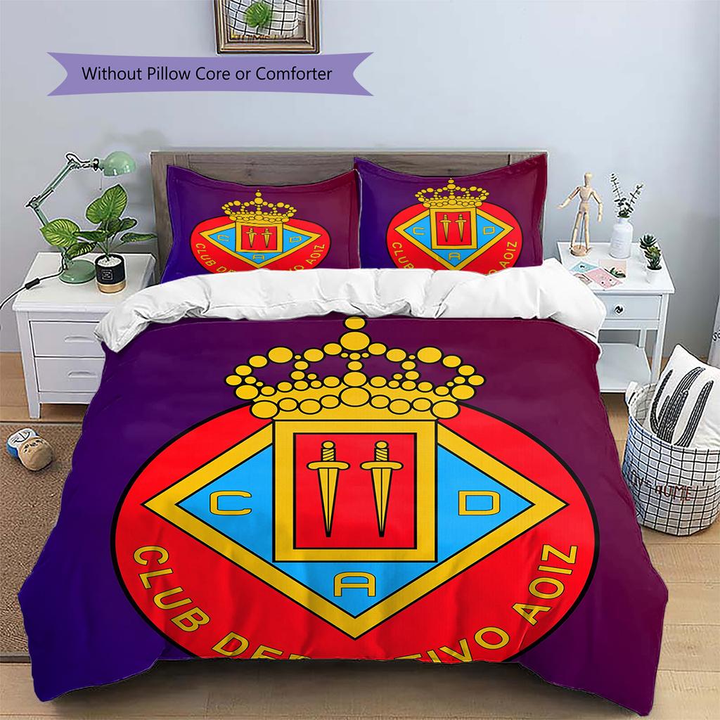 CD Aoiz Pattern Bedding Quilt Set Home Decoration Gift (1 * duvet cover + 2 * pillowcase without core)