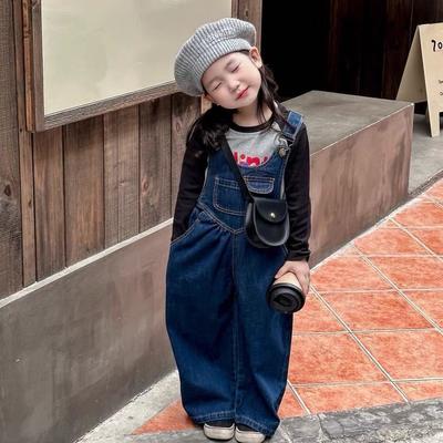 Children's Spring Solid Color Casual Jumpsuit In Small Children Autumn Cute Comfortable Back Pants