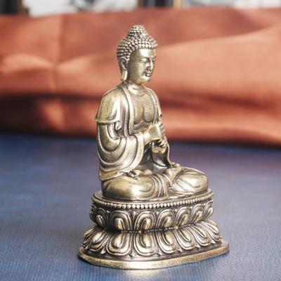 Casting Miniature Buddhist Figures Retro Bronze Buddha Shapes Enshrine Handicraft Tantric Altars Desktop Decorative Collection