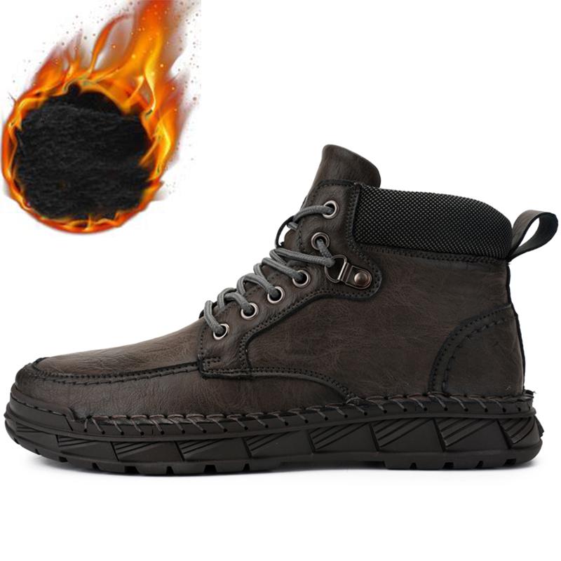 Men's High-top Leather Boots Casual Sneakers