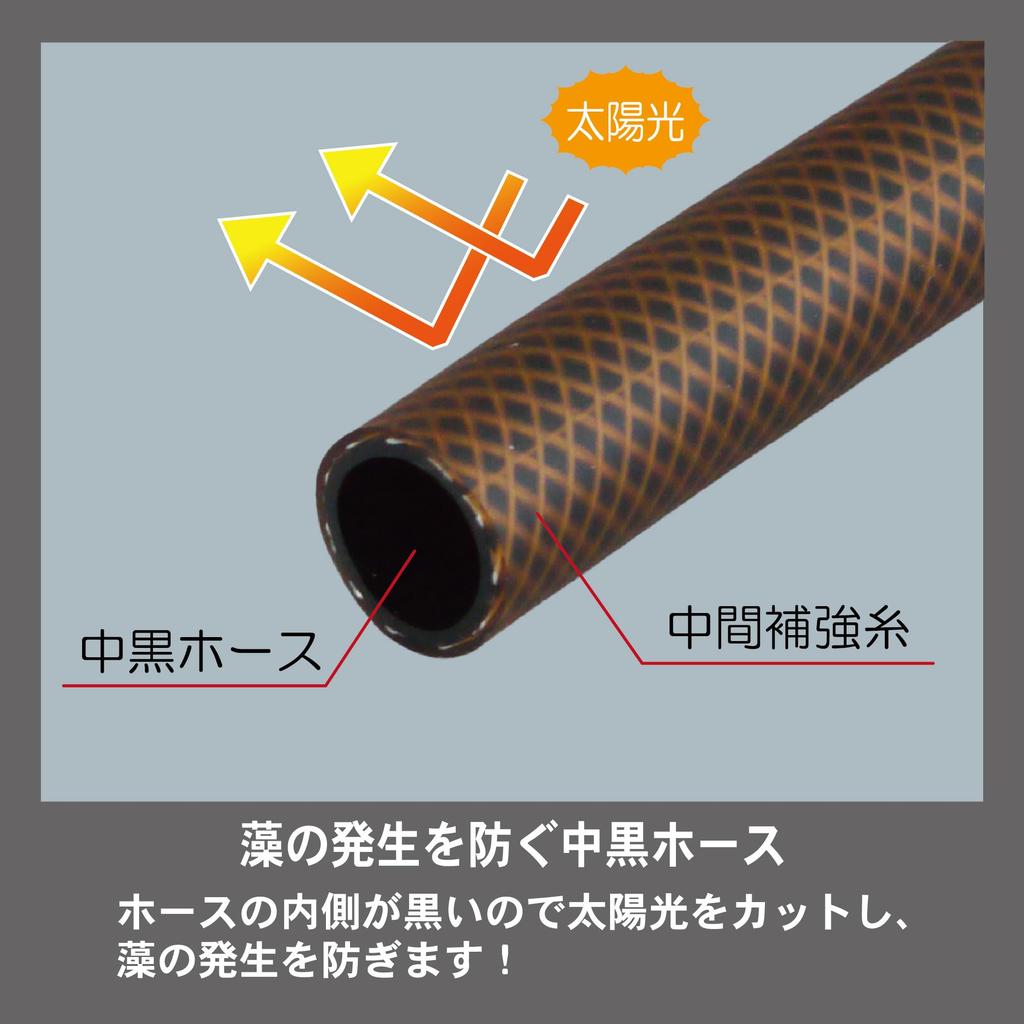 Sanyo Kasei Pressure-Resistant Hose, 20m, 15mm Inner Diameter, Brown, Non-Sticky, Made In Japan, Smooth Pressure-Resistant Brown Hose SSB-1520L20BR